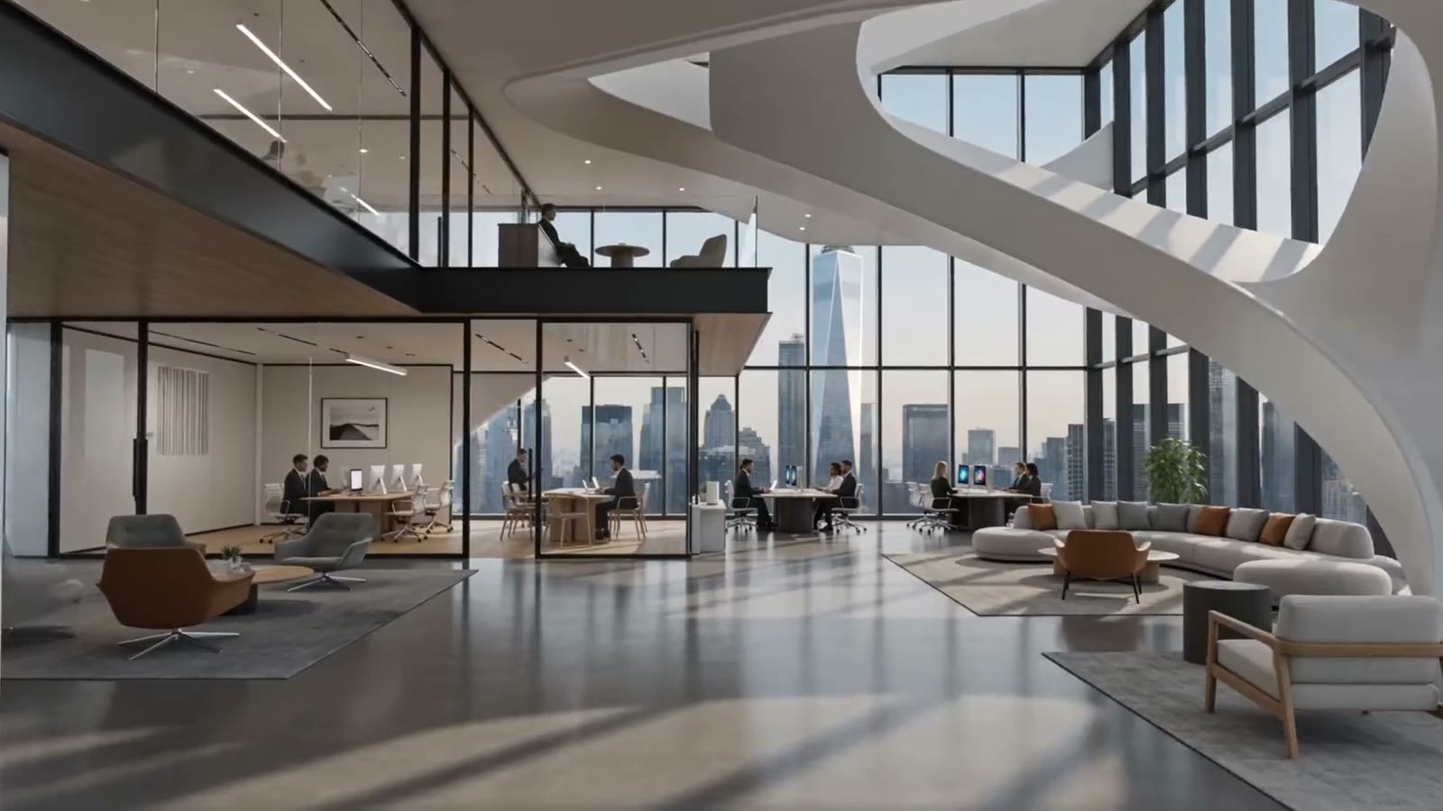 An open architectural workspace