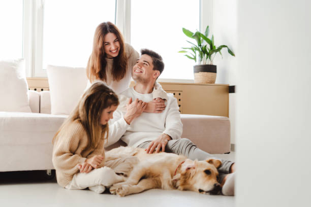 A family spending time together away from screens