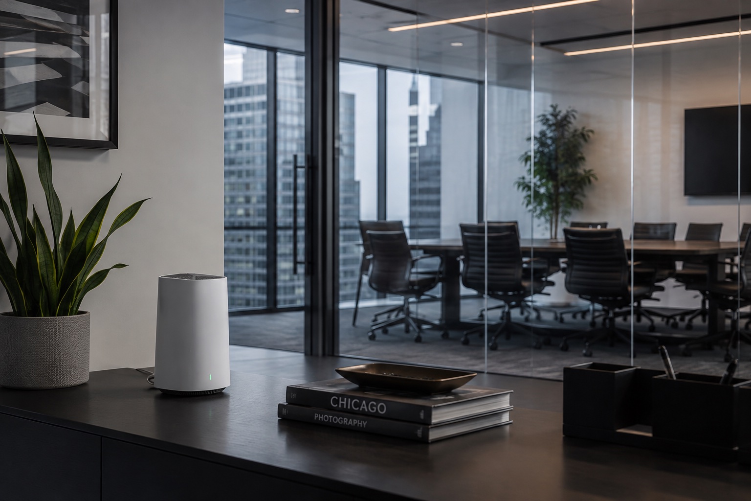 A Gryphon router in a modern workspace